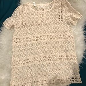 NWT madewell crochet top xs